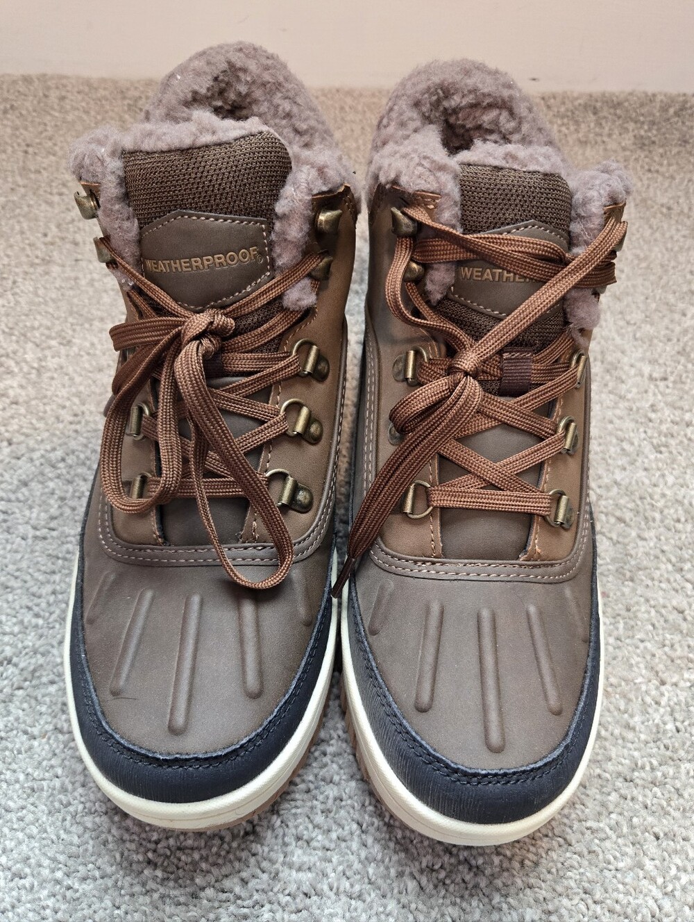 Men's Weatherproof Slope Sneaker Boots - Brown - Size 9